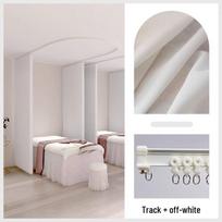 Grožio salono lubinis bėgelis pertvaros užuolaida Type-I 2.0m Track + 3.0m Width x 2.7m Height white