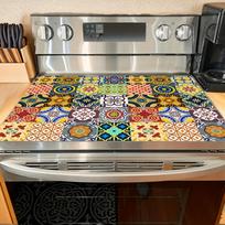 1Pcs Rubber Drying Mat With Bohemian Style Floral Print For Coffee Shop Restaurant Kitchen Carpet Tableware Durable Diatom Mud 40*50cm white