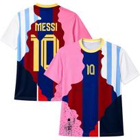 Messi 10 Legenda Futbolo Marškinėliai Vyriški Vasariniai Sportiniai Kvėpuojantys Trumpomis Rankovėmis T-shirt Per dydį Futbolo Treniruočių Marškinėliai Gerbėjams 5XL