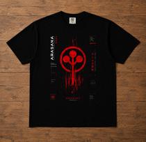 Cyberpunk 2077 Arasaka Corporation Graphic T-Shirt | Dystopian Futuristic Gaming Tee | Sci-fi Streetwear Shirt | Gift For Him S brown