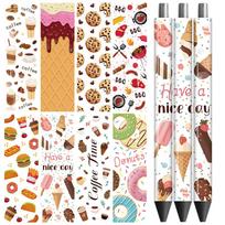 1set 12pcs Plastic Rub on Transfer Stickers Waterproof Cup Wrap Transfer Decals  160x120mm