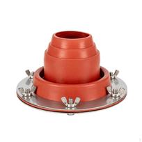 Tent Burner Jack Silicone Chimney Heat Protection Sleeve Adjustable for Campers Orange oranžinė