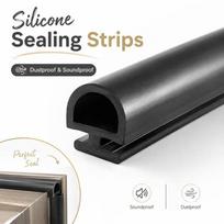 10M Silicone Sealing Strips Waterproof Door Window Seals Durable Weatherstrip Gaskets  For Windows 5mm*10m juoda
