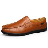 Dizainas Aukštos kokybės Natūralios odos Vyriški tingūs batai Minkšti mokasinai Loafers Madingi Prekės ženklo Vyriški Plokšti 42 ruda