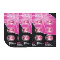 ellips plaukų vitaminas su pro-keratin kompleksu, plaukų atstatymas, praturtintas simondsijų aliejumi, 1 ml x 6 kapsulės, 3 vnt / 6 vnt. 3 pcs pink