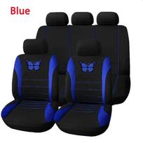 Butterfly automobilių sėdynių užvalkalai Universalūs automobilio sėdynės užvalkalai Automobilių sėdynių apsaugos užvalkalai Moteriški automobilio salono priedai 9pcs mėlyna