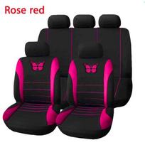 Butterfly automobilių sėdynių užvalkalai Universalūs automobilio sėdynės užvalkalai Automobilių sėdynių apsaugos užvalkalai Moteriški automobilio salono priedai 9pcs rožinė raudona spalva
