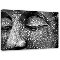 Canvas print Buddha Zen Spa Grey 60x40 juoda/balta