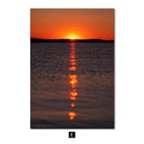 Šiaurės gamtos peizažas Sienos meno plakatas Paplūdimys Saulėtekis Saulėlydis Drobės spaudos tapyba Modernus paveikslas svetainei Namų dekoravimui A4 21x30cm No Frame black