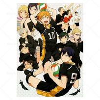 Haikyuu Japoniško Stiliaus Drobės Tapyba Tinklinio Žaidėjas Berniukas Anime Plakatai ir Spaudiniai Sienos Menas Paveikslai Vaikų Kambario Dekoras Cuadros 60X80cm Unframed
