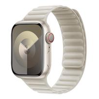 Magnetinis dirželis Apple Watch juostoms 45mm 38mm 49mm 40mm 42mm 41mm Silikoninė sportinė apyrankė iWatch serijoms ultra 9 6 5 7 8 se 44mm 38/40/41mm balta