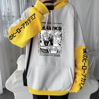 Anime Mano Herojų Akademija Šaunus Erelis Berniukas Hawks Spaudinys Su Gobtuvu Vyrams Moterims Boku no Hero Academia Džemperiai Su Gobtuvu Harajuku Vyriškas Manga Džemperis M yellow