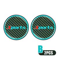 2Pcs Universal Car Decorative Cup Mat LED Luminous Car Dustproof Bottle Pads Car Anti Slip Coaster Auto Interior Accessories black