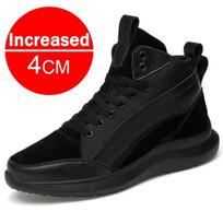 Madingi bateliai su paslėptu pakėlimu vyrams Sportiniai kvėpuojantys tinklelio bateliai Aukštį didinantys bateliai Padidinti vidpadžiai 6CM 8CM Pasirenkami kulniukai Laisvalaikio vyriška avalynė 42 black