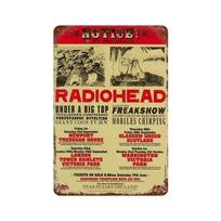 Rock Grupė Radiohead Muzikos Meno Plakatas Retro Metalinė Skardos Iškaba Vintažinė Plokštelė Namams Kambariui Barui Klubui Vyro Urvui Kavinės Dekorui Sienų Plokštelės 20x30cm brown