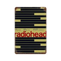 Rock Grupė Radiohead Muzikos Meno Plakatas Retro Metalinė Skardos Iškaba Vintažinė Plokštelė Namams Kambariui Barui Klubui Vyro Urvui Kavinės Dekorui Sienų Plokštelės 20x30cm