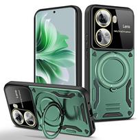 Oppo Reno 11 5g dėklas CPH2599 Atsparus smūgiams Stovas Magnetinis žiedas Šarvuoti telefono dėklai Oppo Reno11 5G Global 6.7  Galinis dangtelis Reno 11 5g CPH2599