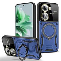 Oppo Reno 11 5g dėklas CPH2599 Atsparus smūgiams Stovas Magnetinis žiedas Šarvuoti telefono dėklai Oppo Reno11 5G Global 6.7  Galinis dangtelis Reno 11 5g CPH2599
