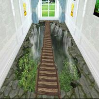 3D svetainė Gražus peizažas Grindų kilimėlis Kilimas Miegamasis Pilna lova Lovos šonas Ropojimo kilimėlis Kavos staliukas Įėjimo durų kilimėlis 40*60cm gray