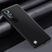 Luxury PU Leather Case For Xiaomi Mi 10 Ultra Back Cover Matte Silicone Protection Phone Case For Xiaomi Mi 10 Pro 5G Mi10 Lite Mi 10 5G matinė juoda spalva
