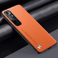 Luxury PU Leather Case For Xiaomi Mi 10 Ultra Back Cover Matte Silicone Protection Phone Case For Xiaomi Mi 10 Pro 5G Mi10 Lite Mi 10 Pro 5G oranžinė