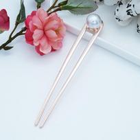 New Metal Pearl U-shaped Hairpins Women Simple Black Color Hair Clip Pins Bun Hair Sticks Wedding Hair Jewelry Accessories gray