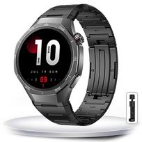 Prabangi nerūdijančio plieno apyrankė Huawei Watch GT5 Pro laikrodžiui, metalinė apyrankė be tarpų Huawei Watch GT4 Pro laikrodžiui, specializuota vyriško stiliaus apyrankė Huawei GT4 46mm black