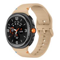 Silikoninis be tarpo dirželis Samsung Galaxy Watch 8 40mm 44mm pakeičiamas apyrankė minkštas sportinis dirželis Galaxy Watch 8 Classic 46mm Watch 8 classic beige