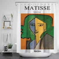 Šiuolaikiška Matisse dušo užuolaida, vandeniui atsparus audinys, vienspalvės vonios užuolaidos vonios kambariui, voniai, didelė plati vonios uždanga, 12 kabliukų W180xH220cm