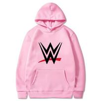 2025 New WWE US Hot Selling Loose Logo Printed Men's and Women's Loose Hoodies Casual Hoodies XL black