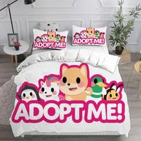 Žaidimas Adopt Me Antklodės užvalkalas Pagalvės užvalkalas Patalių komplektas Suaugusiems Berniukui Mergaitei Miegamojo Dekoracija Vaikų Dovana Viengulis Dvigulis Didelis Dydis EU single(135x200cm) pink