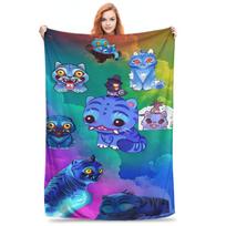 Anime Kpop Demono Medžiotojai Derpy Tigras Antklodė Kokybiška Šilta Minkšta Mėtoma Antklodė Žiemos Dekoratyvinė Miegamojo Spausdinta Lovatiesė 76x102cm