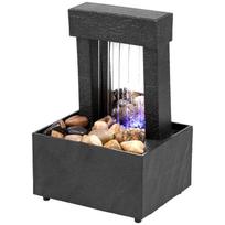 Mini stalinis fontanas su šviesa, garsu, relaksacija, patalpų vandens fontano ornamentas, zen meditacijos fontanas, namų dekoracijos black