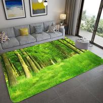 Natūralaus kraštovaizdžio 3D kilimas svetainei Žalias miškas Krioklio kraštovaizdis Kilimas miegamajam Neslystantis kilimas vonios kambariui Didelis 40*120cm