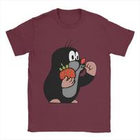 Mažasis kurmis T-shirt Vyriški Animacinis personažas Laisvalaikio 100% Medvilnės Marškinėliai Apvalia Kaklo Trumpomis Rankovėmis T-shirt Gimtadienio Dovana Drabužiai XL black