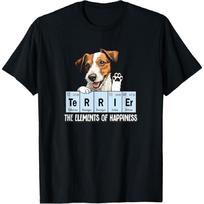 Juokingi Laimės Elementai Parson Russell terjero Šunų Mylėtojo Marškinėliai XL juoda