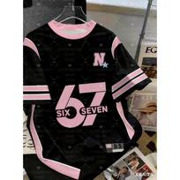 Vasaros mada 67 ŠEŠI SEPTYNI Vaikų marškinėliai Juokingas 6 7 Spausdinimas Trumpomis rankovėmis Berniukų marškinėliai Viršus Laisvi Streetwear Mergaičių drabužiai 130 gray