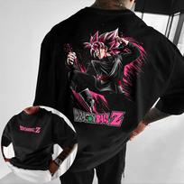 Nauji „Dragon Ball Anime Goku“ apvalios kaklo ir trumpų rankovių marškinėliai „2026 Bandai Summer“ vyriški sportiniai laisvi ir kvėpuojantys medvilniniai marškinėliai 3XL black