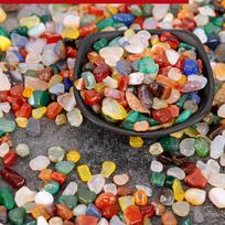 Yuhuashi Natural Colorful Agate Pebbles for Aquariums, Landscaping, and Flower Pots black