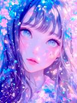 „Pasidaryk pats“ deimantinės tapybos kolekcija 2024 m. Japonų animacinių filmų anime mergaitės siuvinėjimas kryželiu 5D deimantinė mozaika namų dekoravimas 30x40cm square purple