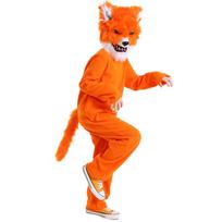 Vaikams Berniukams Mergaitėms Gyvūnai Lapės Kombinezonas Kepurė Kaukė Rinkinys Helovinas Vaidmenų Žaidimas Persirengimas Cosplay Kostiumas S oranžinė