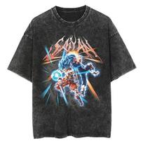 Dragon Ball Z Vaikas Buu (Majin Buu) Vintažiniai skalbti oversized marškinėliai | Unisex gatvės aprangos viršus XXXL įvairiaspalvis
