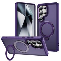 Magnetic 360° Rotating Finger Ring for Samsung S23/S24/S25 Ultra, Skin-Feel Design S23Ultra violetinė