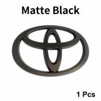 3D Toyota automobilio emblema ženklelis priekinėms grotelėms, variklio dangčiui, galinei bagažinei Logotipas Corolla Camry RAV4 Hilux Yaris Priedas 14 CM X 9.6 CM matinė juoda spalva