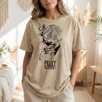 Vasariniai Mados Tommy Shelby Peaky Blinders Marškinėliai, Vintažiniai Gangsterių TV Serialo Marškinėliai Hip Hop Gatvės Apranga Per dydį T-shirt Trumpomis Rankovėmis Laisvalaikio Drabužiai M beige