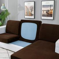 Aukštos kokybės aksominis tamprių sofos pagalvėlių užvalkalas svetainės sofai, apsauginis baldų dėklas, elastiniai sofos sėdynių užvalkalai Back cushion cover gray