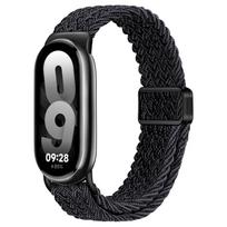 Nertas solo kilpos dirželis Xiaomi Mi Band 10 9 8 priedams Pakeitimo dirželis Xiaomi Smart Band 10 9 8 NFC magnetinis apyrankė Miband 10 strap gray
