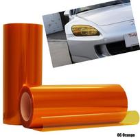 Blizgus skaidrus šviesiai juodas dūmų PVC plėvelės atspalvis 30 x 100 cm priekinių žibintų galinių žibintų apvyniojimas plėvelės folijos lipduko dangtelis automobilio stilius 30x60cm oranžinė