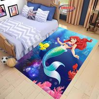 Naujos lentynos! Mažoji undinėlė Arielė Princesės Kilimas, Svetainės Miegamojo Biuro Zonos Vaikų Kambario Pasirinkimas, Neslystantis Kilimėlis Potdemiel 60cm x 90cm blue