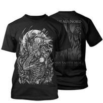 Blut Aus Nord Juostos Grafinis Medvilninis Marškinėlis Unisex Vasarinis Trumpomis Rankovėmis Mados Prekės ženklo Marškinėlis Prabangus Laisvalaikio Vintage Retro Viršus XL gray